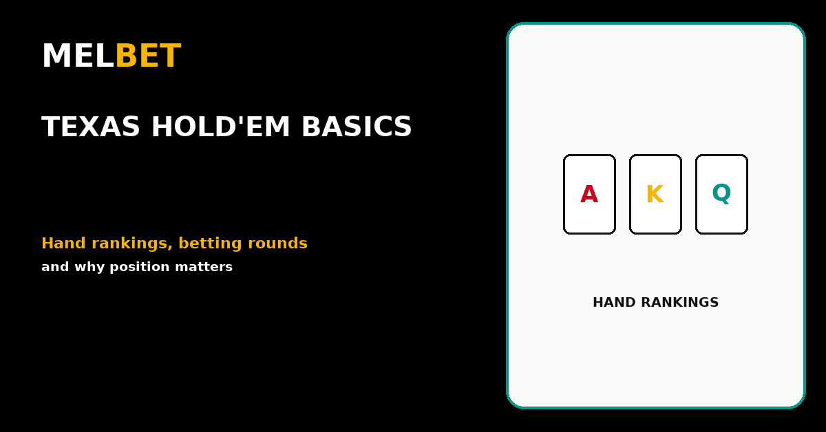 Texas Hold'em basics: hand rankings, betting rounds and position