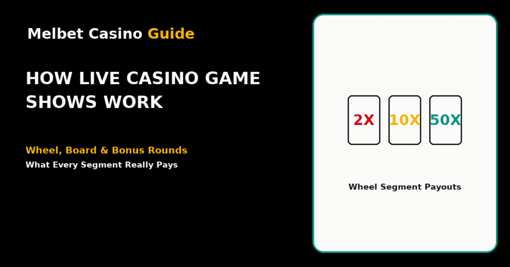 How live casino game shows work on Melbet Casino