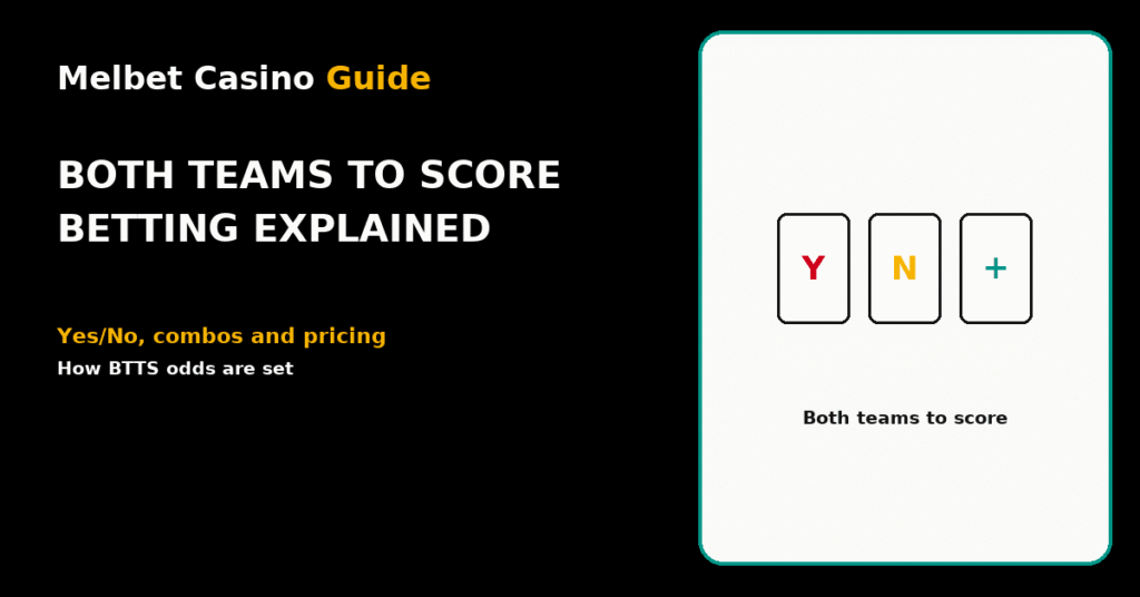 Both Teams to Score explained: Melbet Casino Guide featured graphic