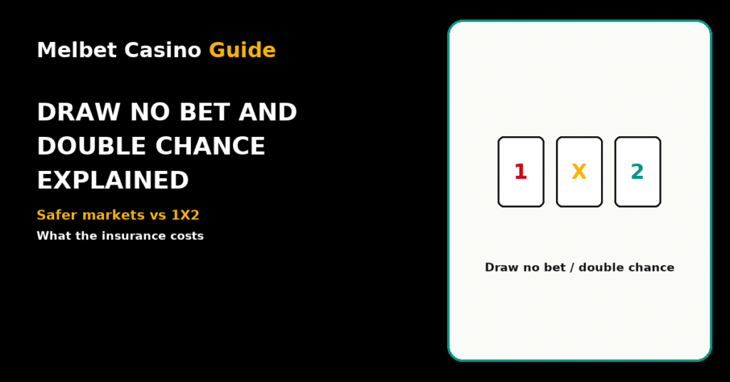 Draw No Bet and Double Chance explained: Melbet Casino Guide featured graphic
