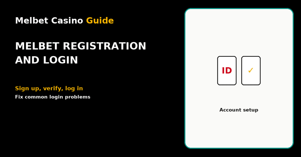 Melbet registration and login featured graphic